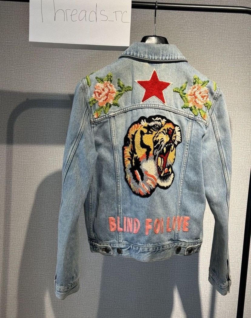 Gucci Gucci Blind For Love Denim Jacket Size M / US 6-8 / IT 42-44 - 7 Thumbnail