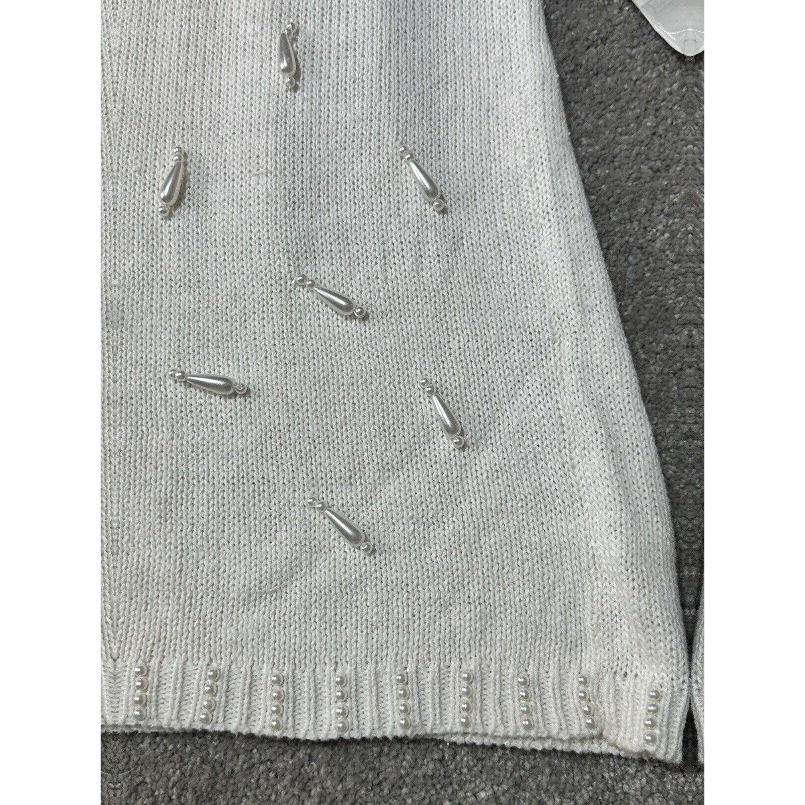 Other Vintage 80s Pearl Sweater Womens Plus 1X Winter Holiday Size XL / US 12-14 / IT 48-50 - 5 Thumbnail