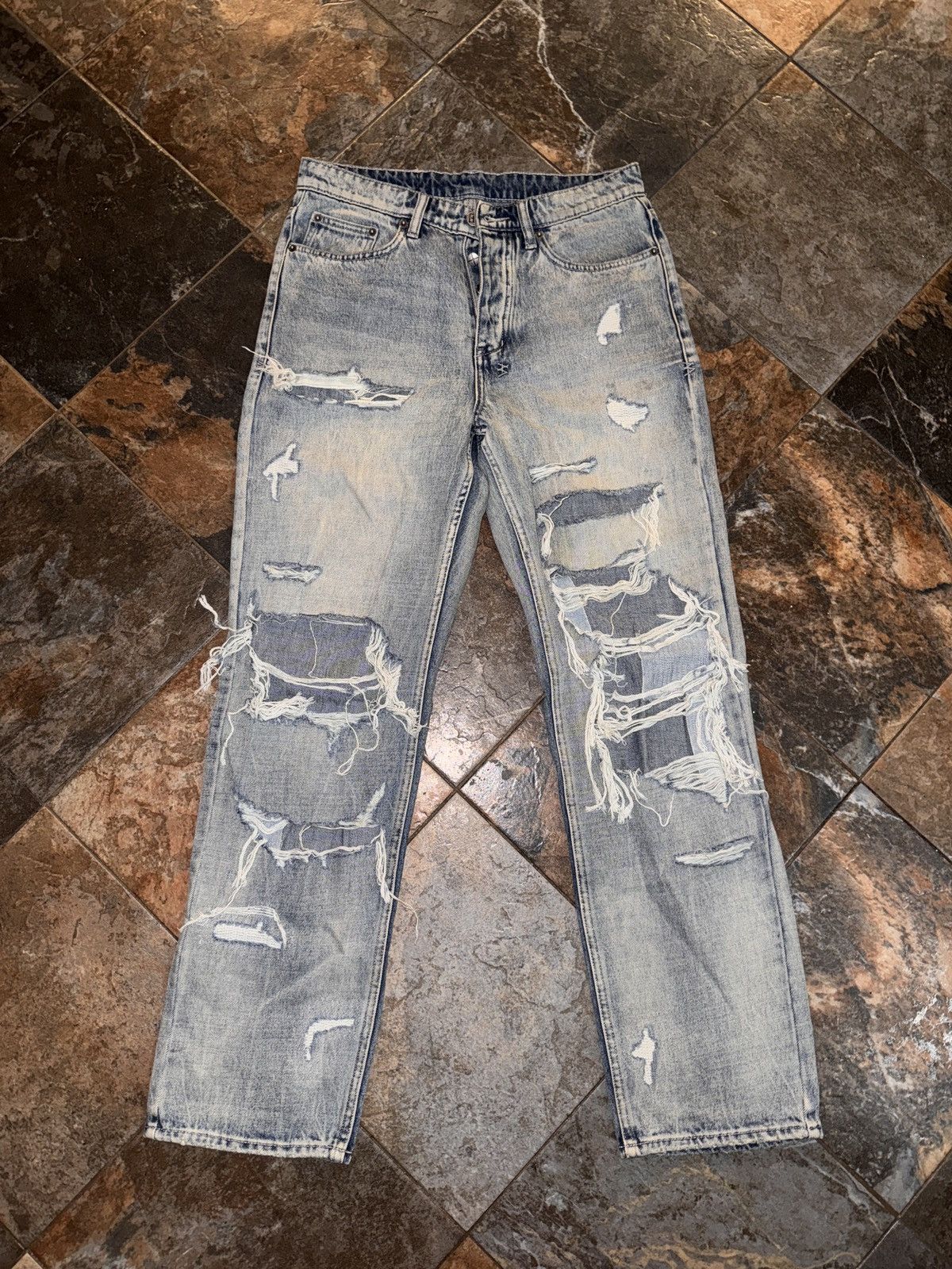 Ksubi Ksubi Distressed Extra Baggy Denim Size US 30 / EU 46 - 3 Thumbnail