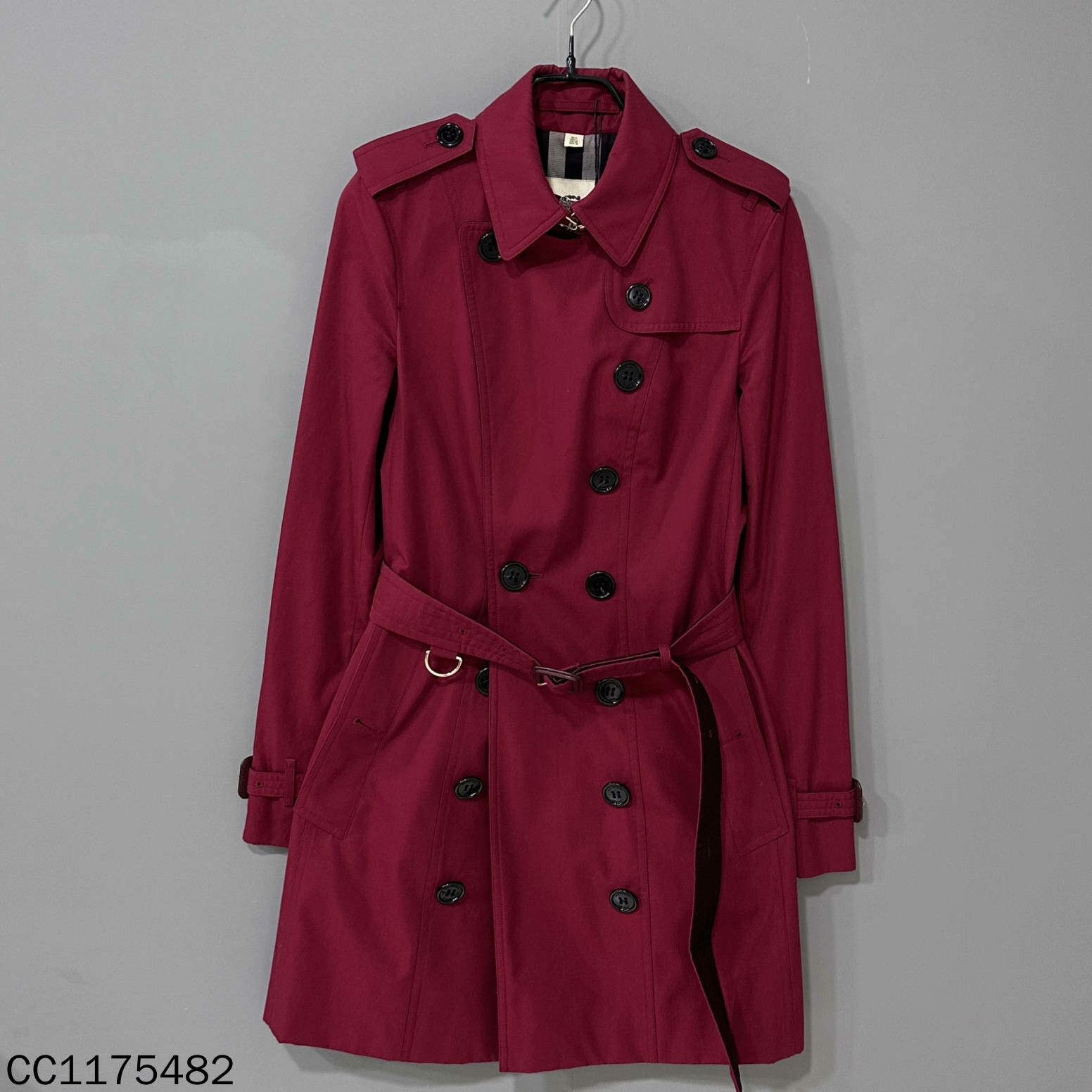 Burberry Burberry Red Coat 6 Women Size XS / US 0-2 / IT 36-38 - 1 Thumbnail