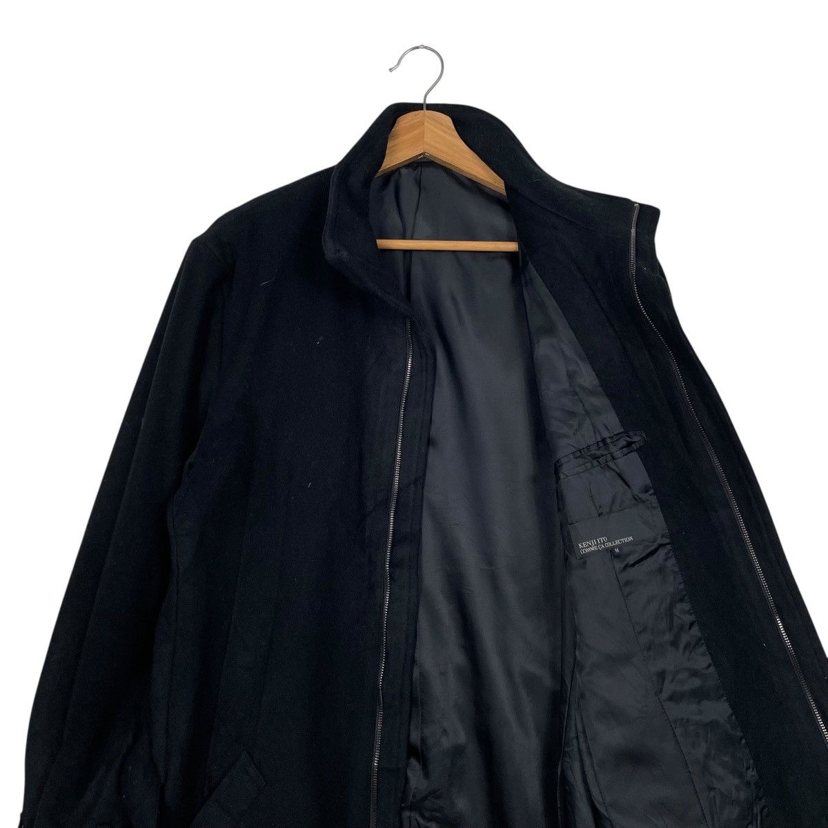 Comme Ca Ism Kenji Ito Comme Ca Collection Black Wool Coat Size US M / EU 48-50 / 2 - 12 Thumbnail