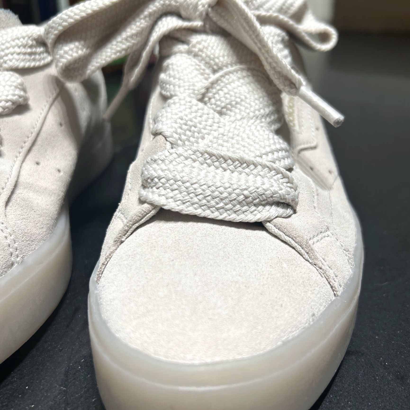 Adidas Adidas Sleek Sneakers Womens Cream Suede Lace Up White Leather Casual sneakers - US 8 / UK 6.5 / EU 40 - Excellent Cond Womens Sneakers Size US 7 / IT 37 - 6 Thumbnail