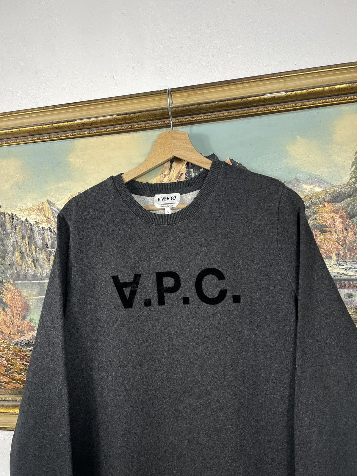 A.P.C. × Designer Grey APC Paris Crewneck Jumper Pull Knitwear Big Logo Size US S / EU 44-46 / 1 - 4 Thumbnail