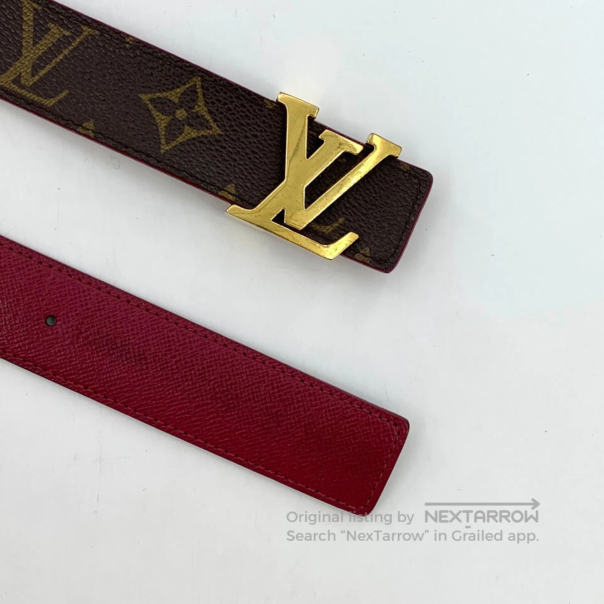 Louis Vuitton Louis Vuitton Dark Brown Logo Monogram Smooth Buckle Leath Size ONE SIZE - 5 Thumbnail