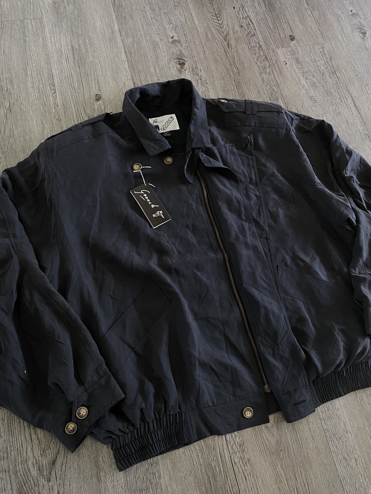 Designer × Vintage NWT Goouch Silk Bomber Jacket Size US XL / EU 56 / 4 - 1 Thumbnail
