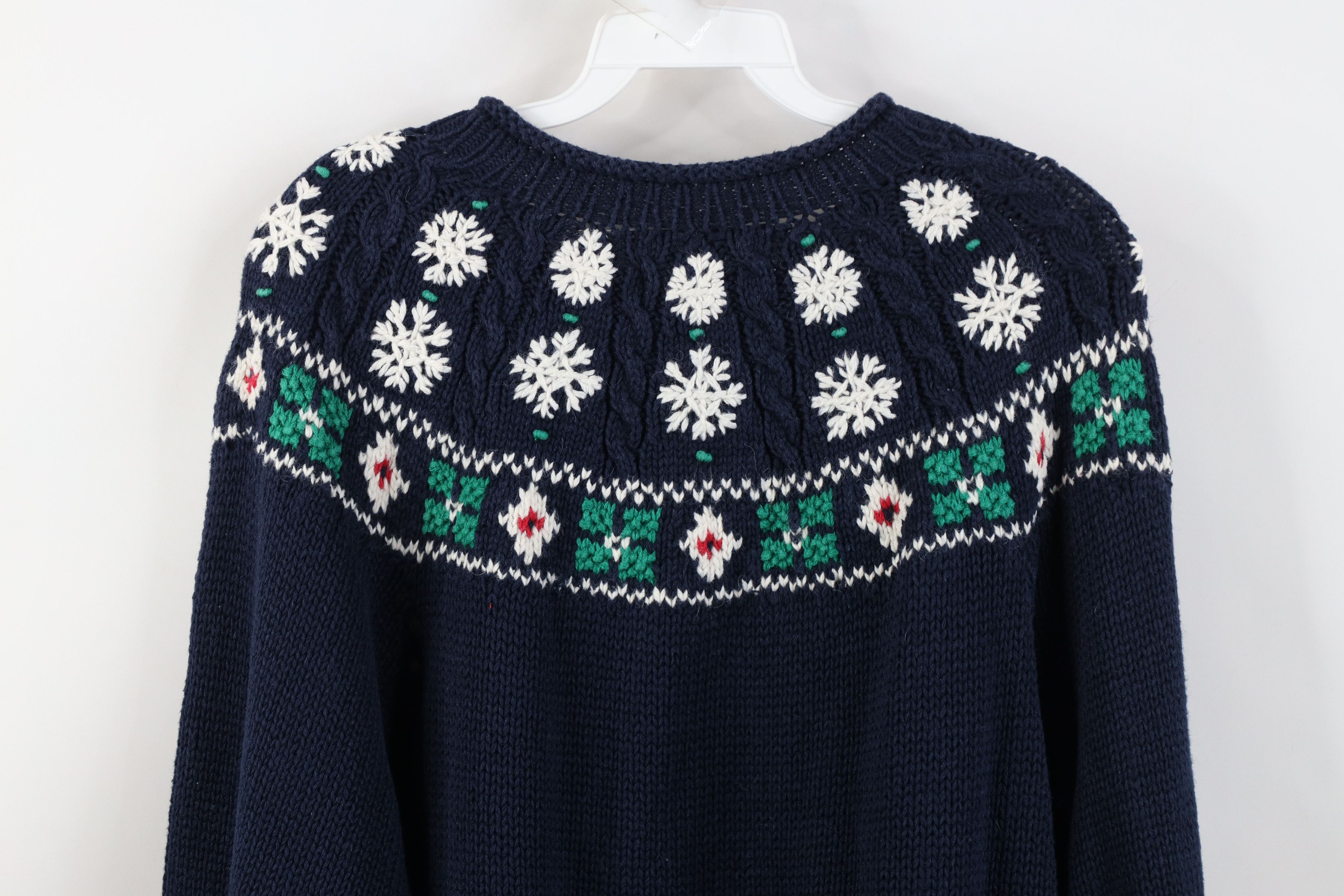 Vintage Vintage 90s Streetwear Cable Knit Fair Isle Ski Sweater Size S / US 4 / IT 40 - 10 Thumbnail