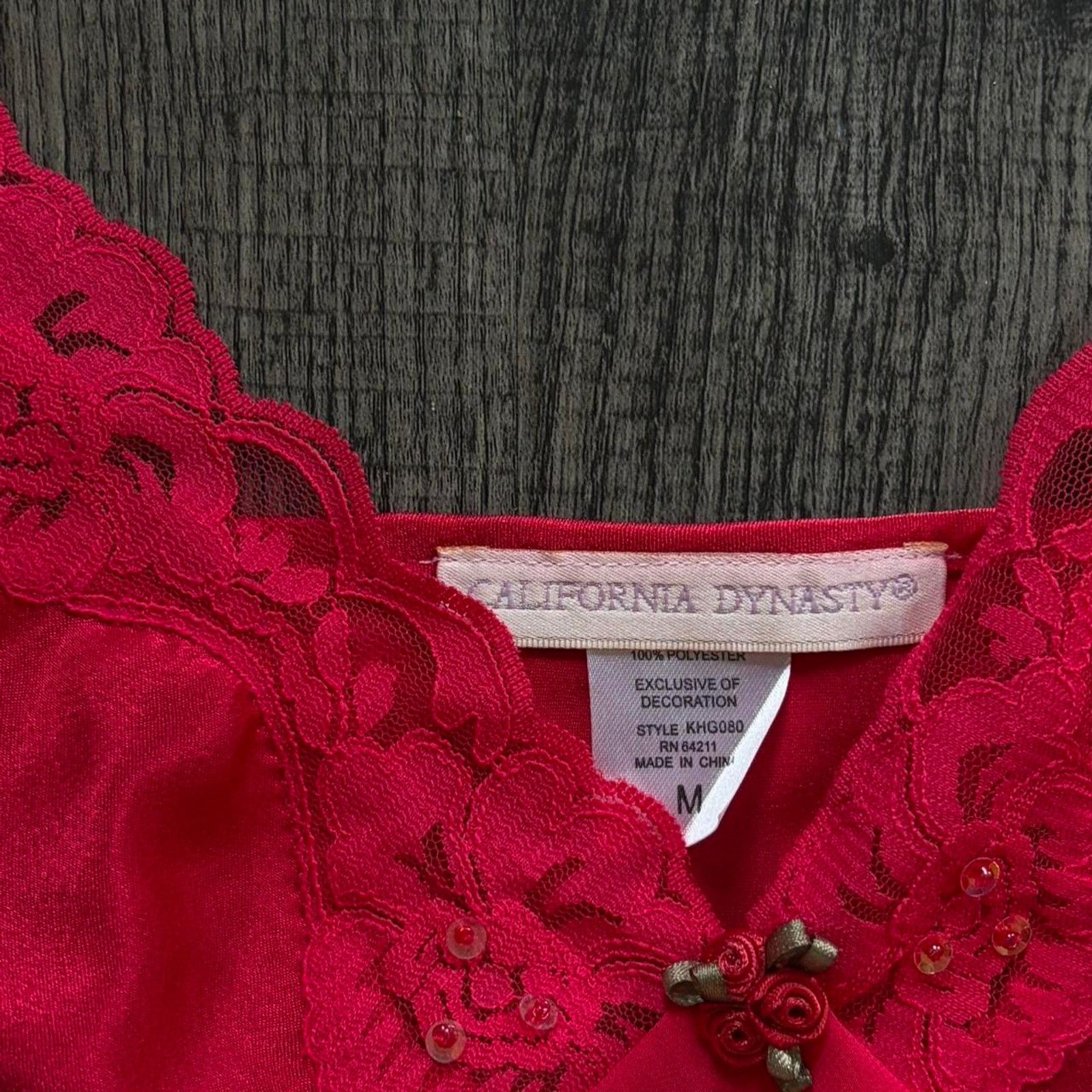 Other California Dynasty Red Lace Fairy Top - Size: M Size M / US 6-8 / IT 42-44 - 3 Thumbnail