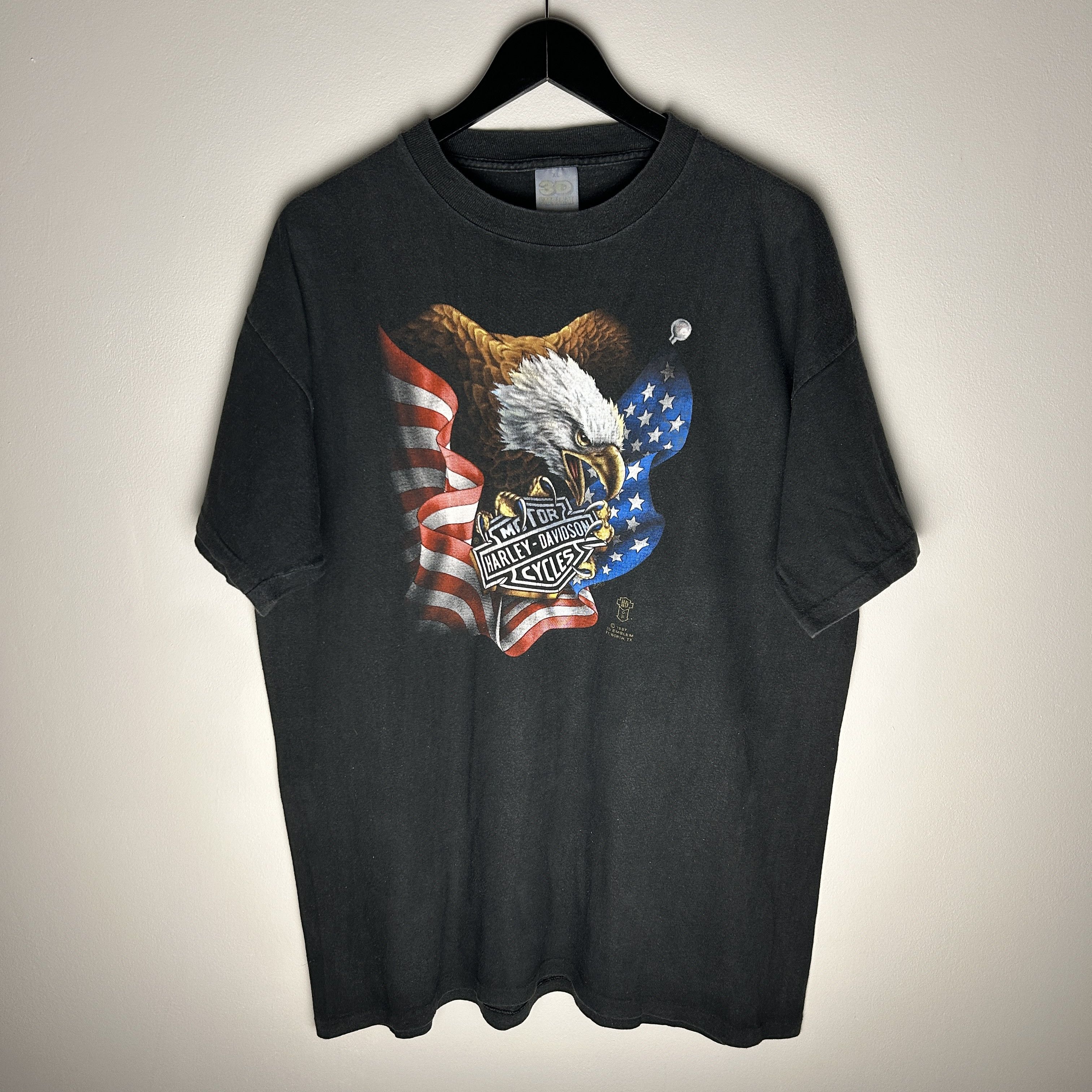 Harley Davidson Harley Davidson Eagle 1987 3D Emblem T-shirt Size US XL / EU 56 / 4 - 1 Thumbnail