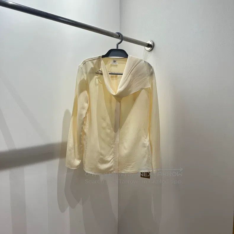 Hermes Hermes Silk Yellow Ribbon Shirt Size XXS / US 00 / IT 34 - 1 Thumbnail