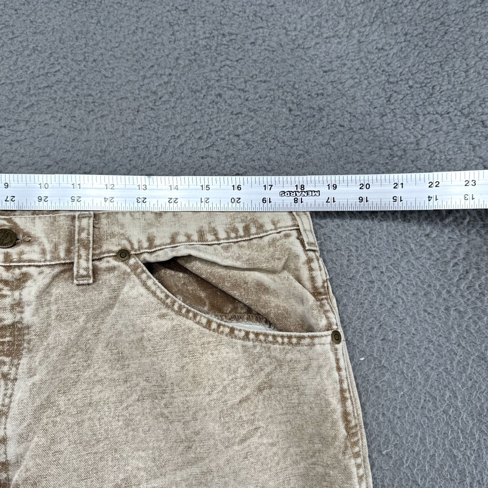 Carhartt VINTAGE Carhartt Jeans 100 Years USA Union Made Beige Brown Denim Size 36x30 Men’s Cotton Canvas 80s Straight Mens Size US 36 / EU 52 - 6 Thumbnail