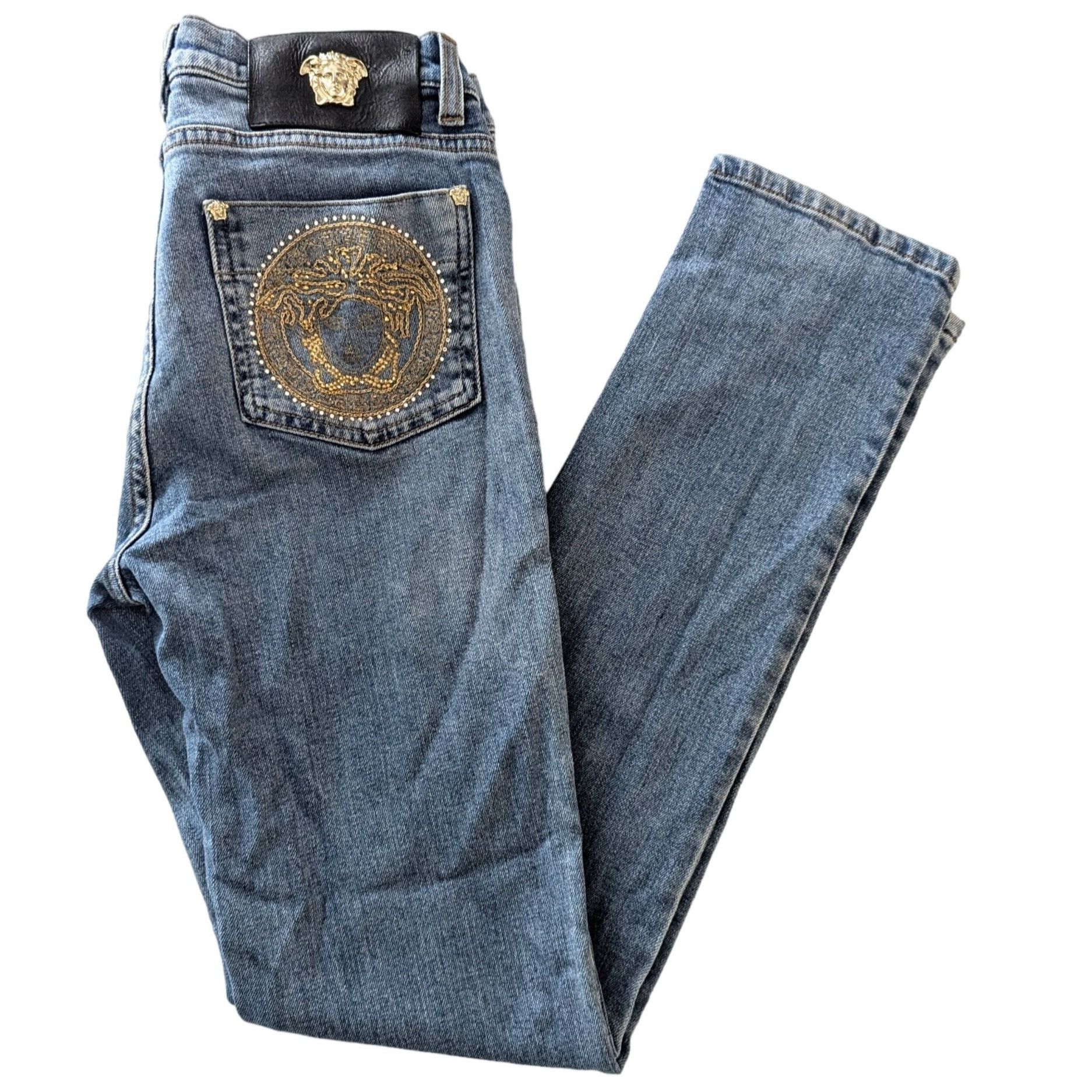 Versace Versace Women's Embroidered Jeans 28 Authentic Made In Italy Size 28" / US 6 / IT 42 - 4 Thumbnail