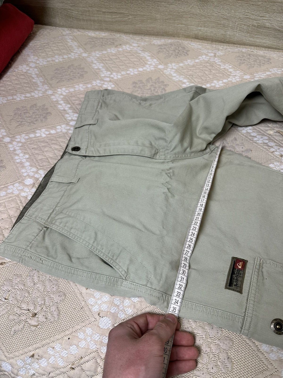 Quiksilver 🔥 Vintage 1990s Quiksilver Logo Cargo Baggy Skater Pants Size US 34 / EU 50 - 12 Thumbnail