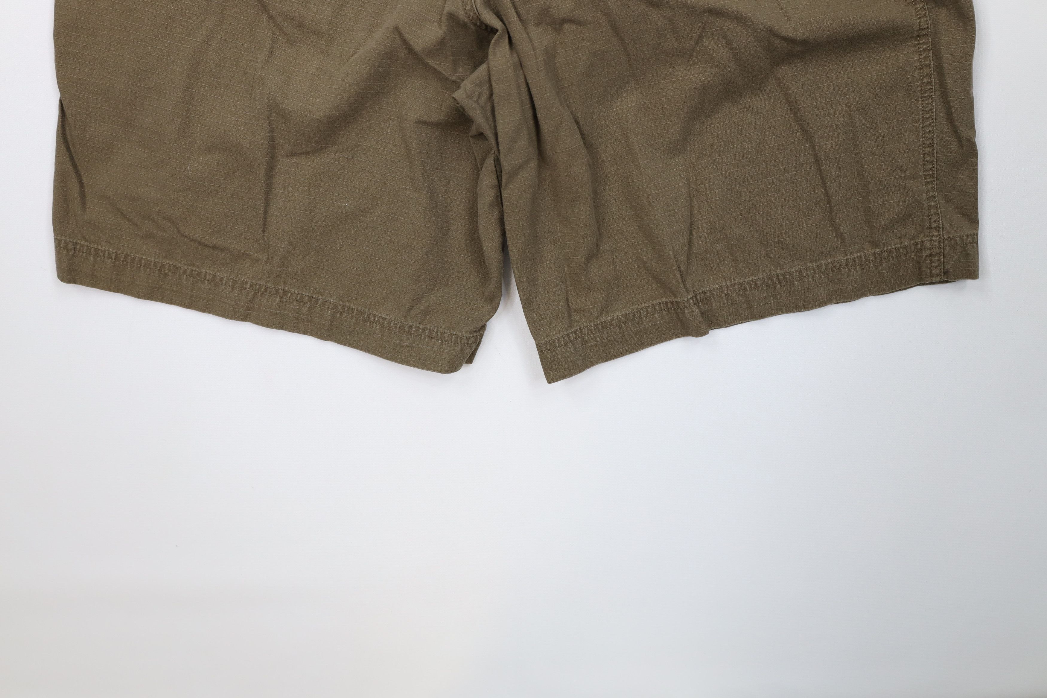 Gap Vintage Y2K 2001 Gap Ripstop Shorts Cotton Brown Green Size US 36 / EU 52 - 12 Thumbnail