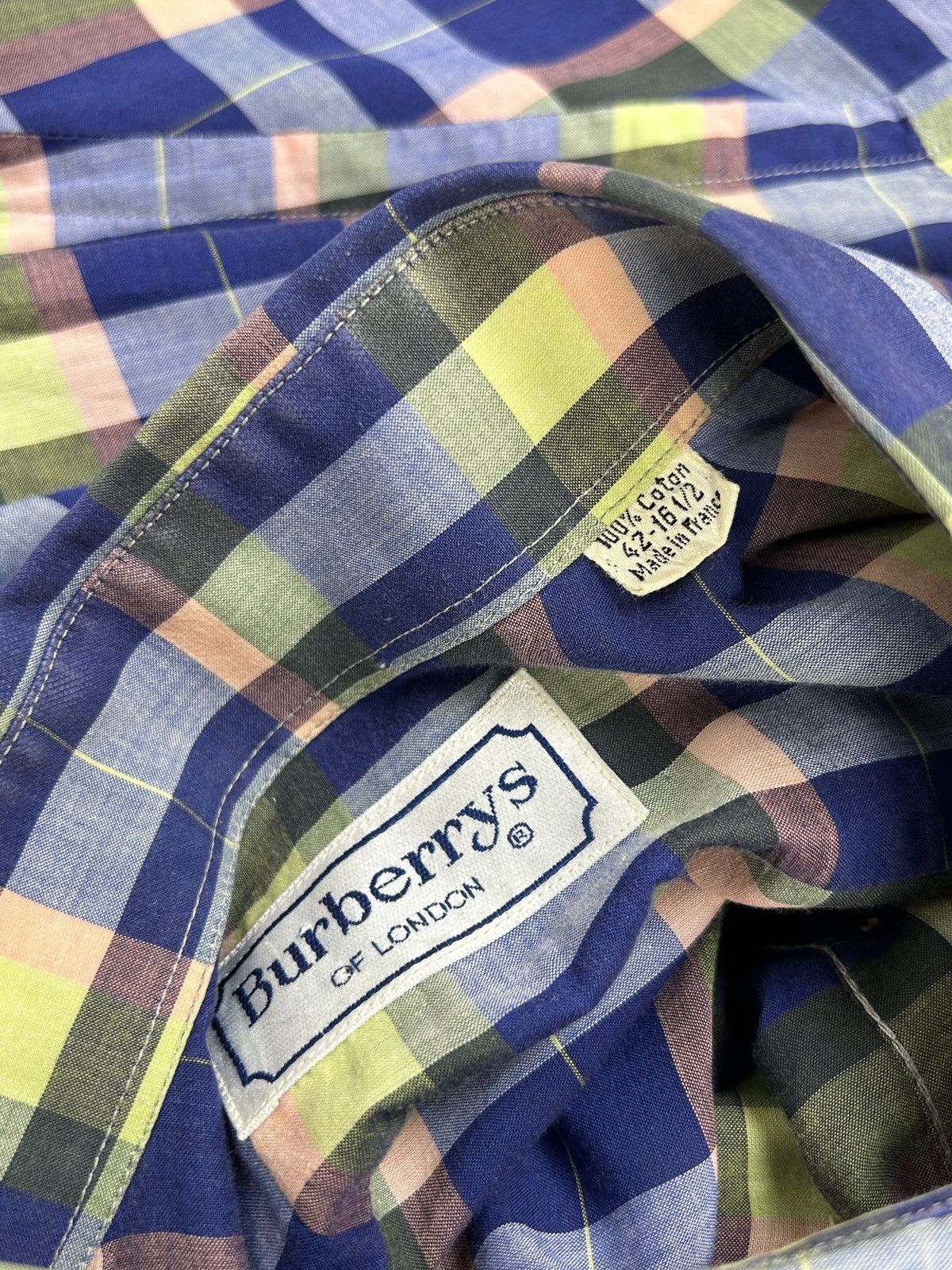 Burberry 80s 90s Burberry’s Short Sleeve Plaid Checkered Shirt L Size US L / EU 52-54 / 3 - 7 Thumbnail