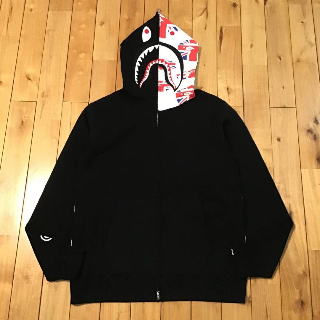 Bape 2017 BAPE UK Union Jack Shark full zip hoodie a bathing ape Size US XL / EU 56 / 4 - 2 Thumbnail