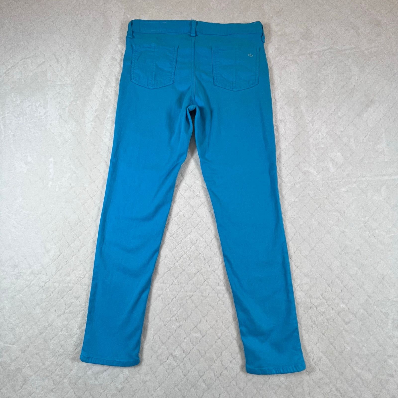 Rag & Bone Rag & Bone Zipper Capri Women’s Jeans Aqua Blue Denim Size 31" - 7 Thumbnail