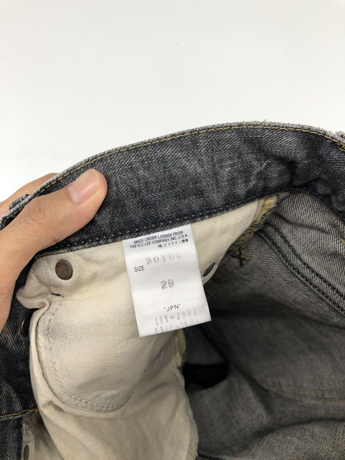 Lee Vintage Lee Distressed Flare Bootcut Faded Black Jeans Size US 28 / EU 44 - 24 Thumbnail