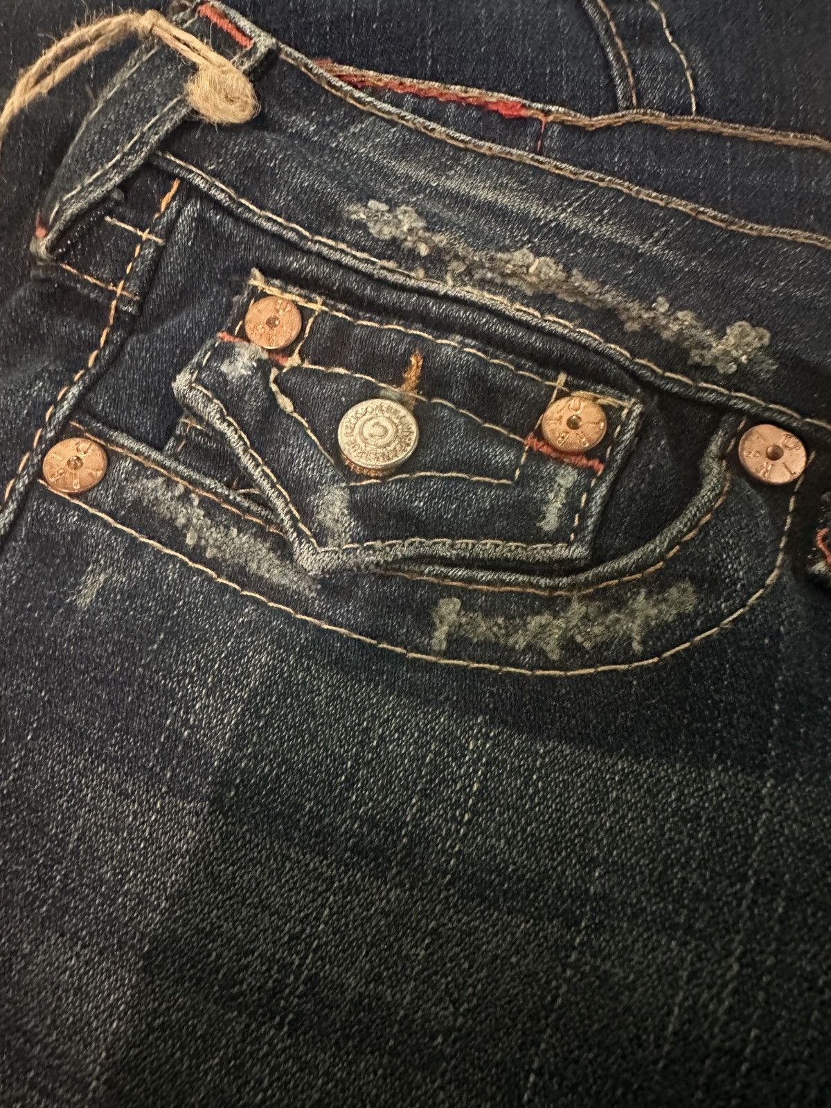 True Religion 2009 NEVER Worn True Religion Flared Blue jeans With tags Size 31" - 9 Thumbnail