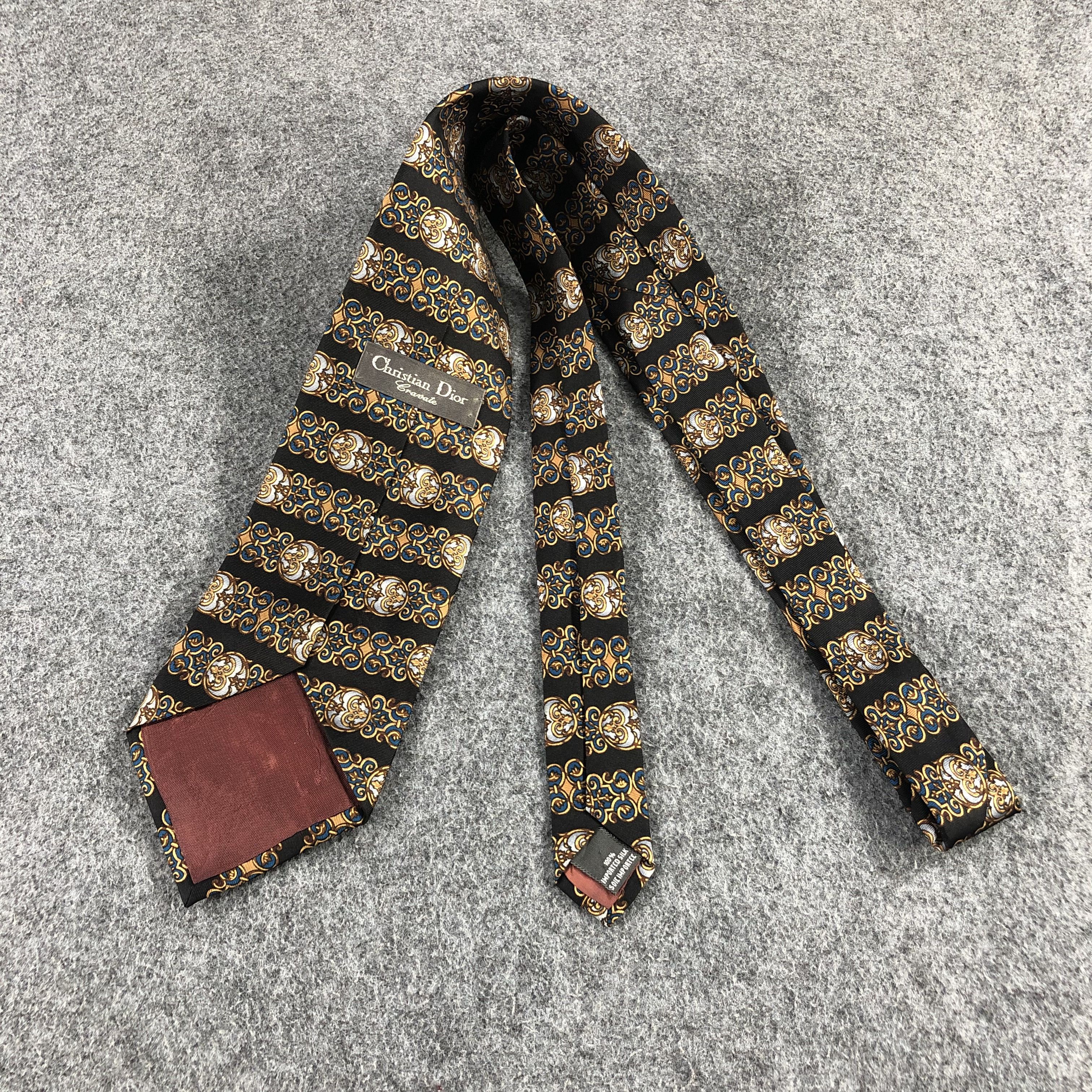 Vintage ChrISTIan diOR Baroque Silk Neck Tie T52 Size ONE SIZE - 2 Thumbnail
