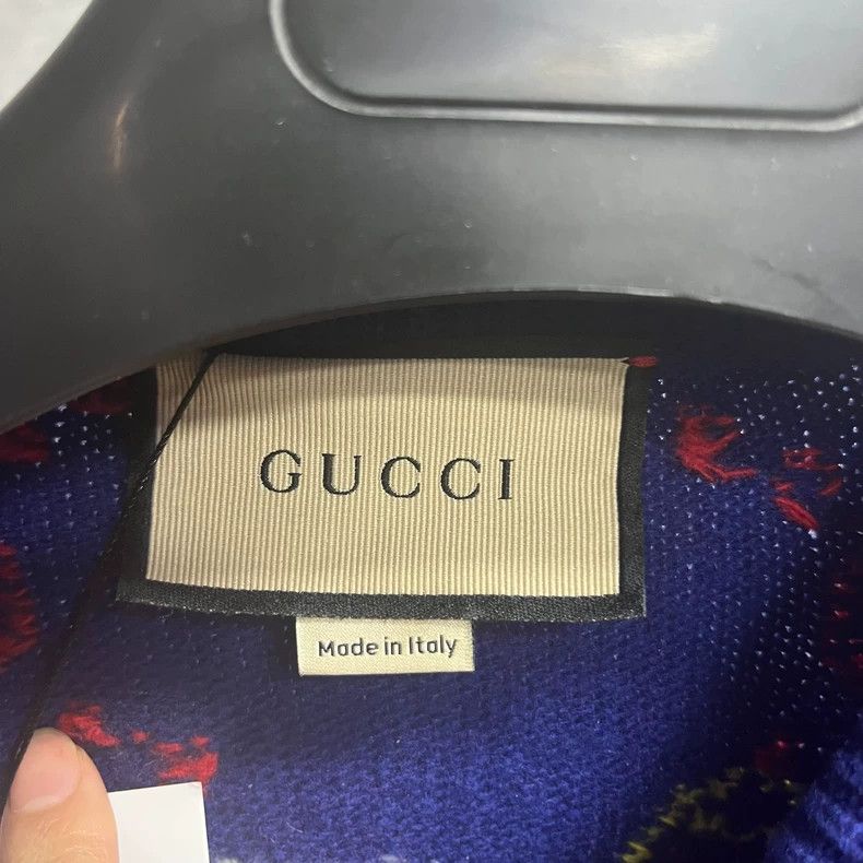 Gucci Gucci The latest blue animal letter pattern round-neck casu Size US XS / EU 42 / 0 - 2 Thumbnail