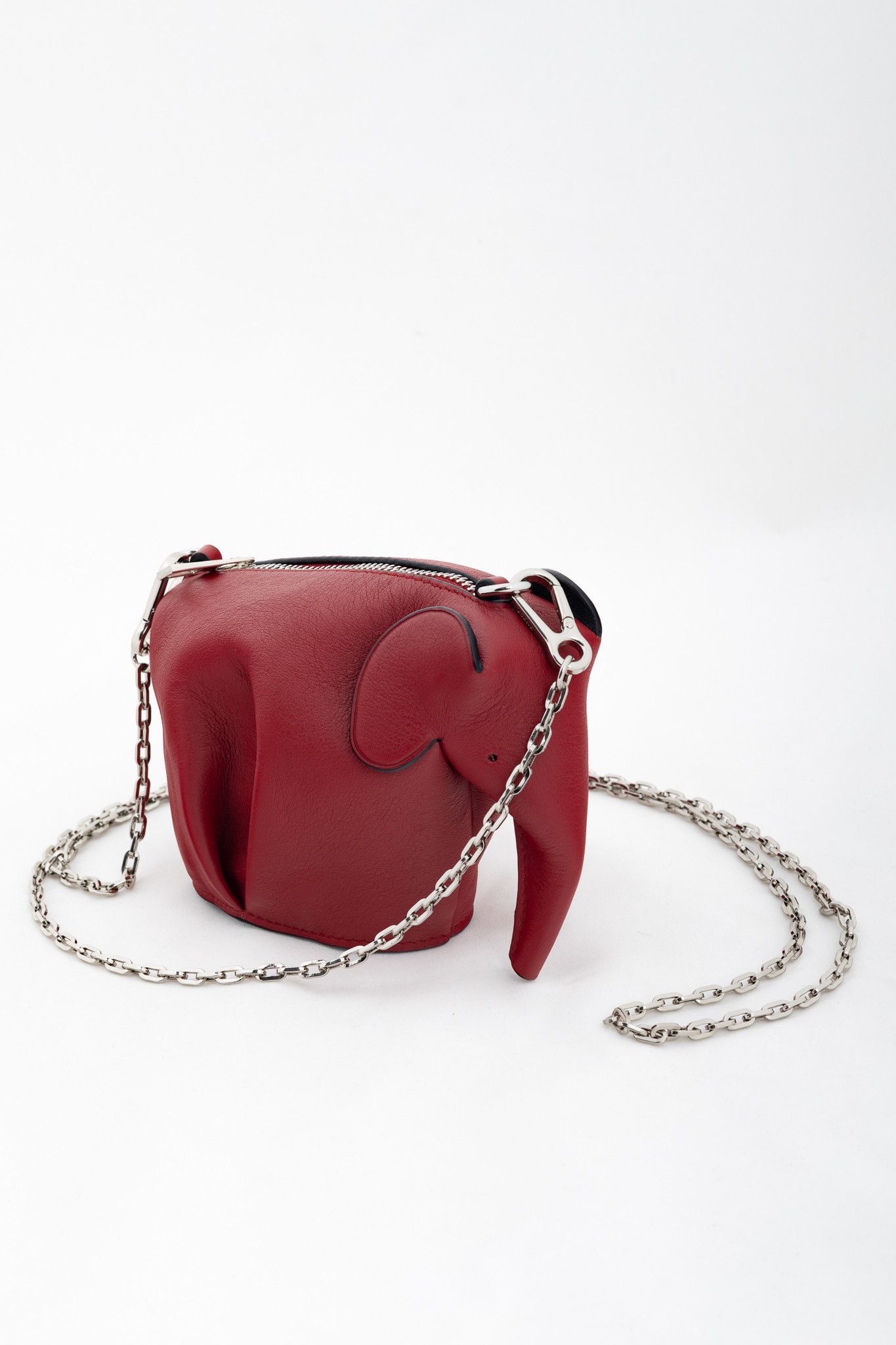 Loewe Loewe Red Calfskin Elephant Mini Coin Pouch Size ONE SIZE - 5 Thumbnail