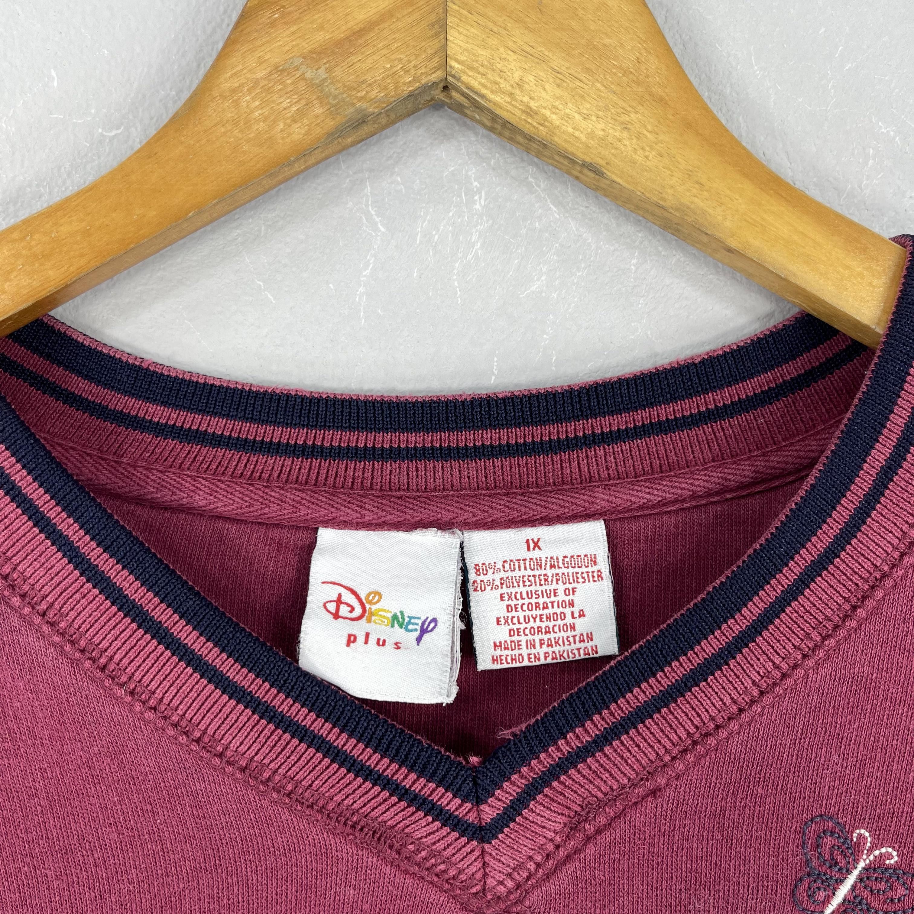 Disney Vintage TIGER Too Cartoon Embroidery Vneck Sweatshirt Size US XL / EU 56 / 4 - 4 Thumbnail