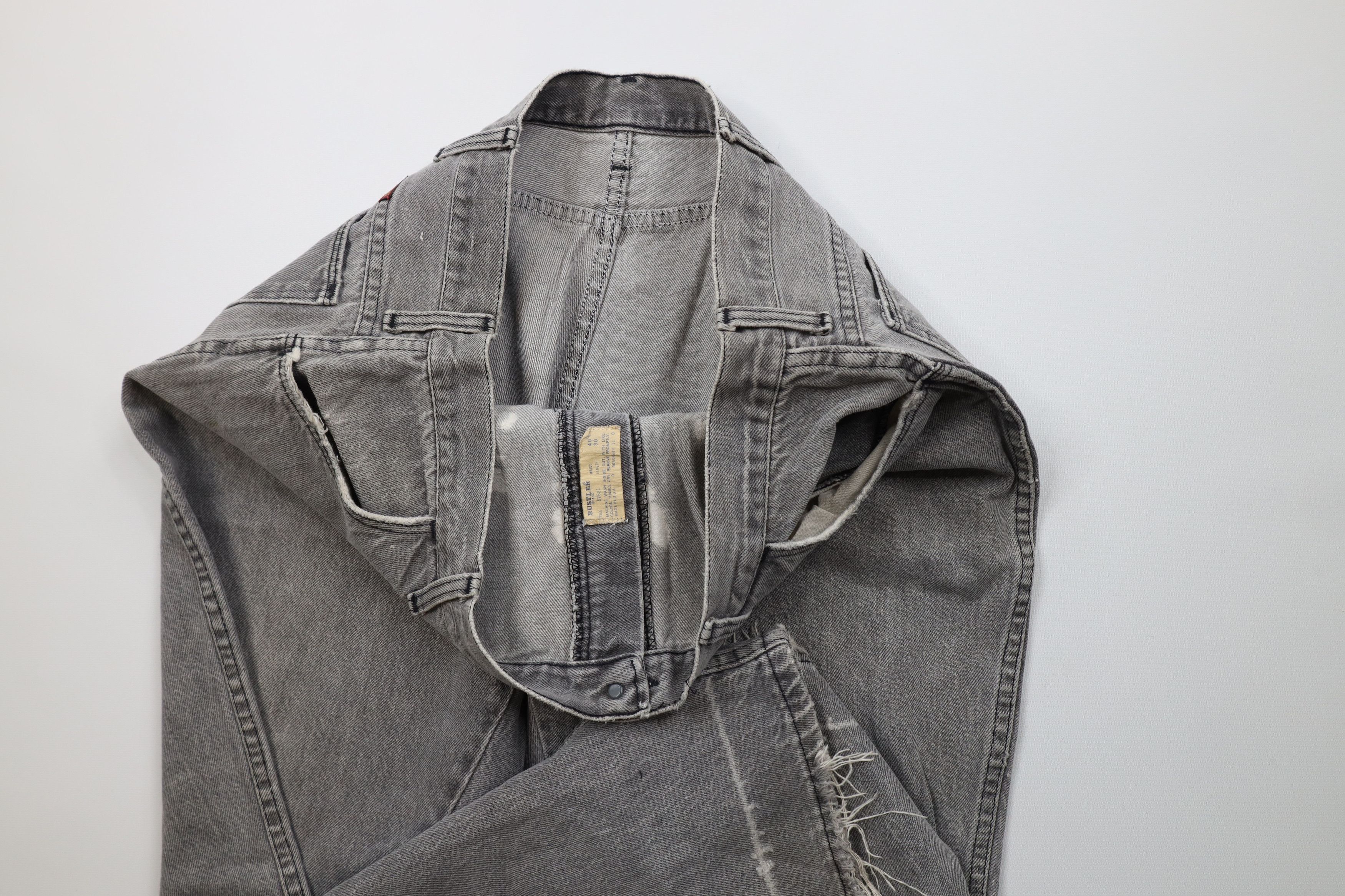 Vintage Vintage 90s Streetwear Flared Bootcut Denim Jeans Gray USA Size US 40 / EU 56 - 7 Thumbnail