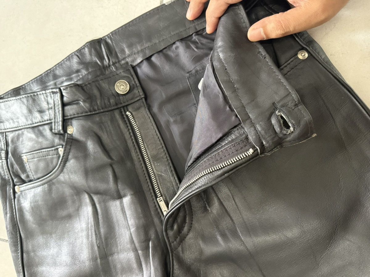 Schott Schott NYC Cowhide Black Leather Pants 34 Size US 34 / EU 50 - 11 Thumbnail