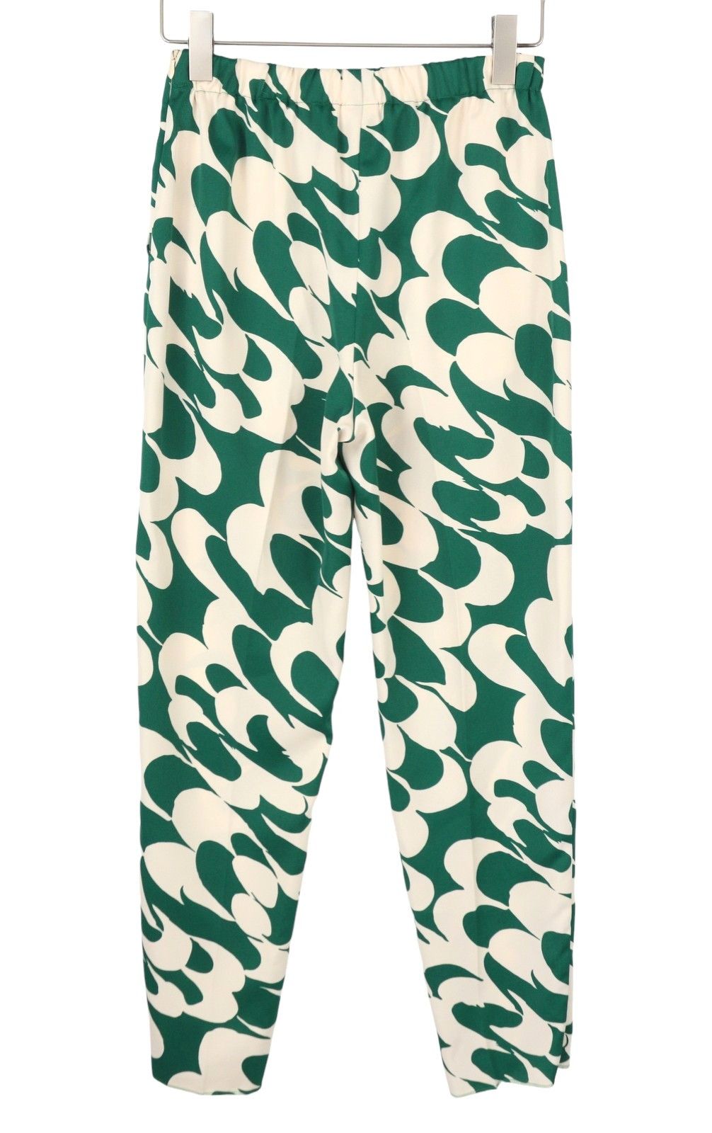 Max Mara EU34 Green Printed Zip Fly Tapered Trousers 88900 Size 24" / US 00 / IT 34 - 4 Thumbnail