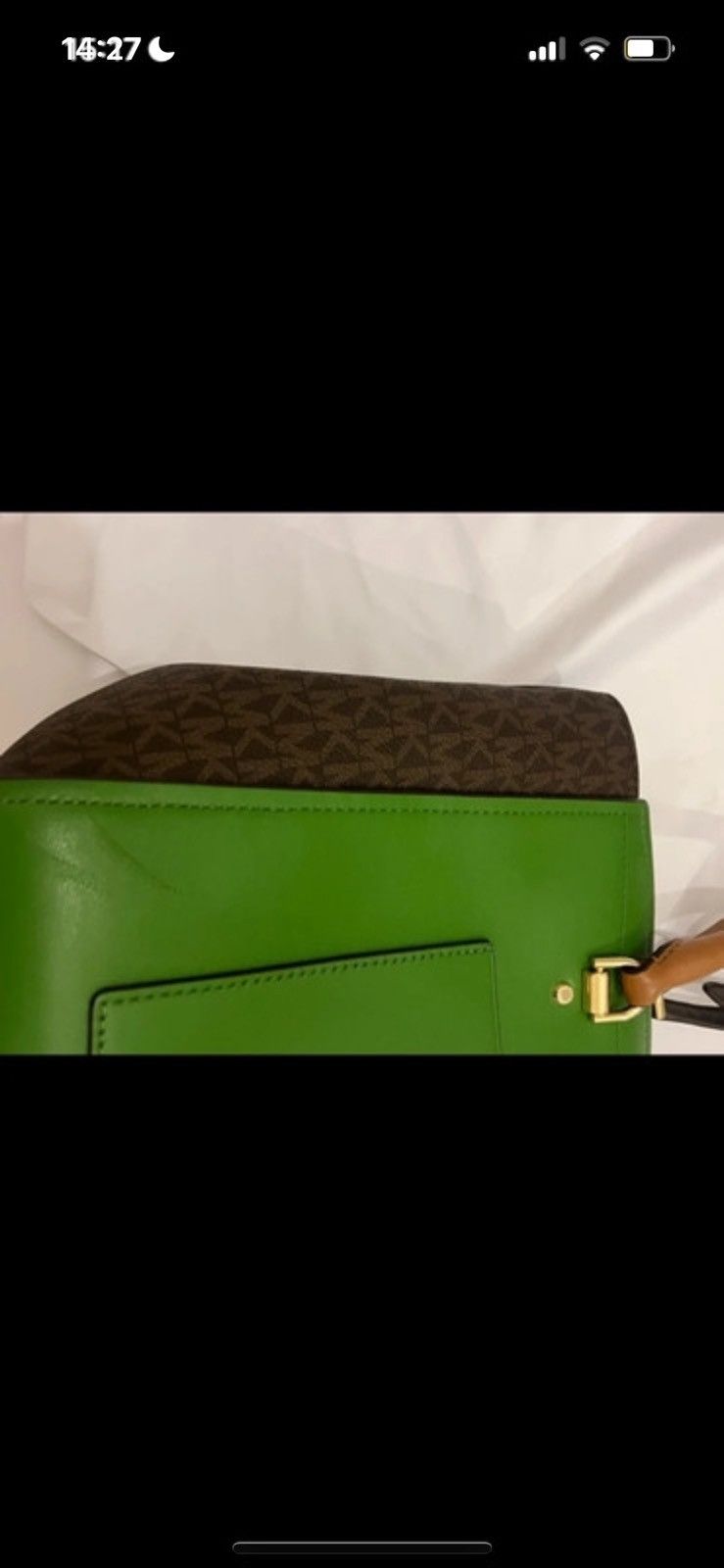 Michael Kors Michael Kors Handbag Green Brown Leather Size ONE SIZE - 10 Thumbnail