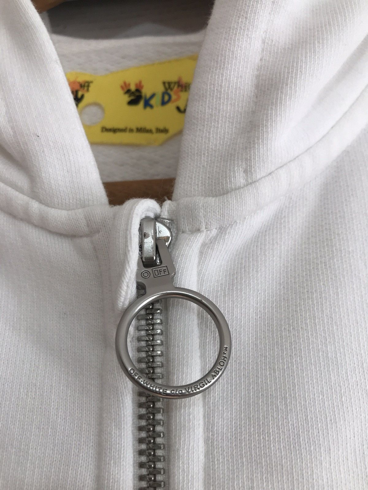 Off-White Off-White Virgil Adloh Kids Logo Printed Zipped Hoodie Size US XXS / EU 40 - 9 Thumbnail
