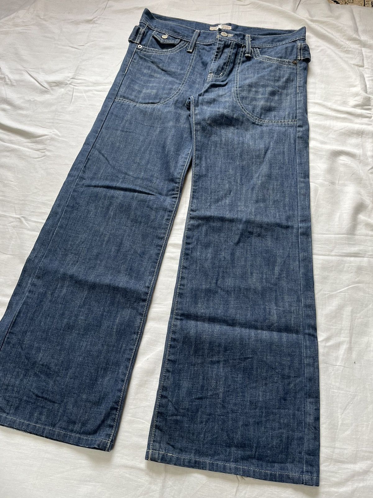 If Six Was Nine × Japanese Brand Human Woman Bootcut Jeans Rare Pocket Buckle Size 32" / US 10 / IT 46 - 12 Thumbnail