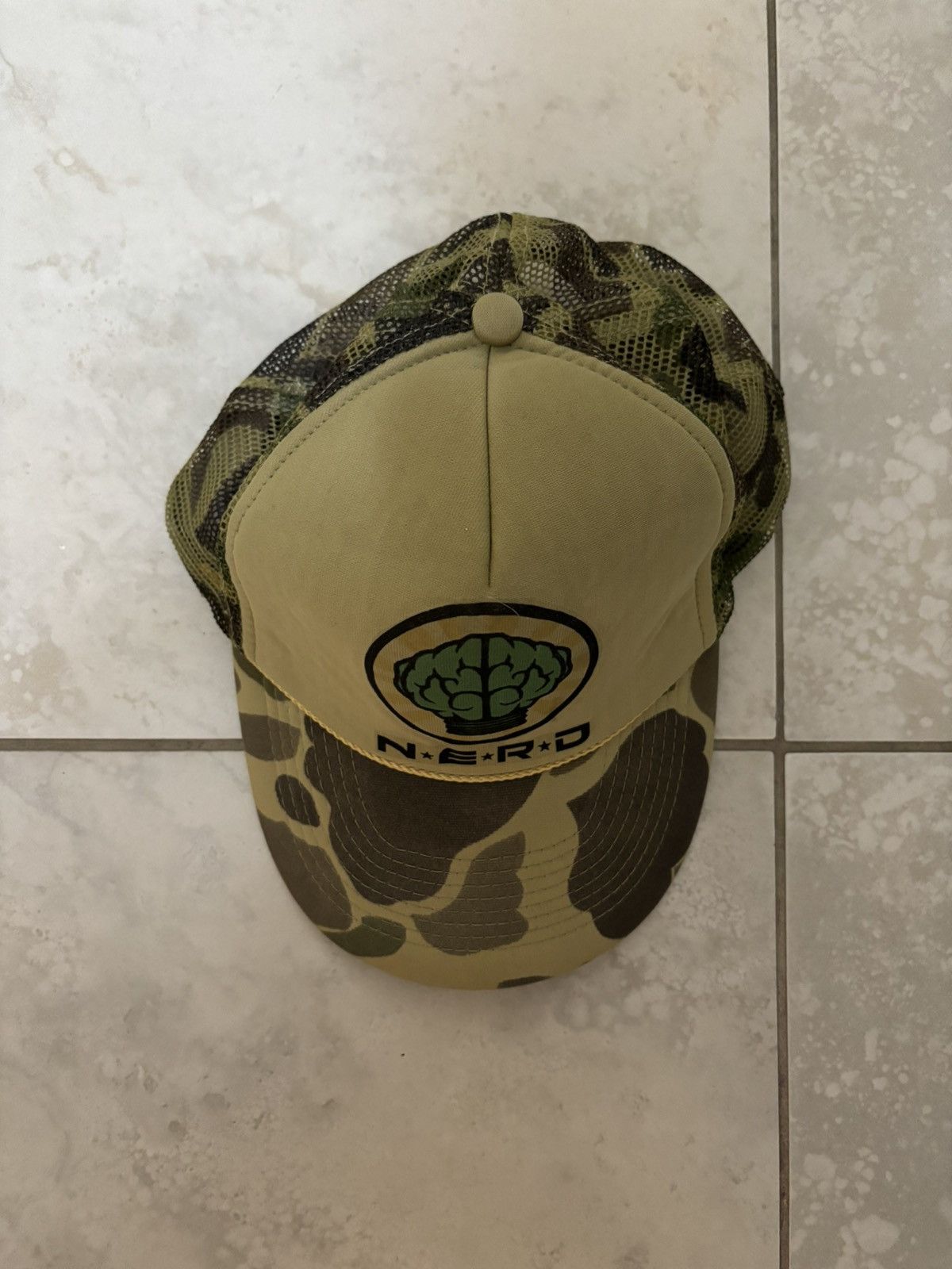 NERD Trucker Hat vintage 2000s N.E.R.D Camo Snapback newest Authentic Pharrell Hip Hop