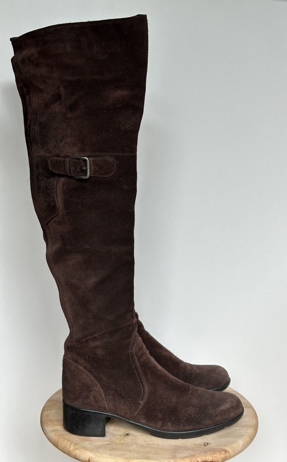 Designer × Prada Prada suede over the knee boots Size US 7 / IT 37 - 3 Thumbnail