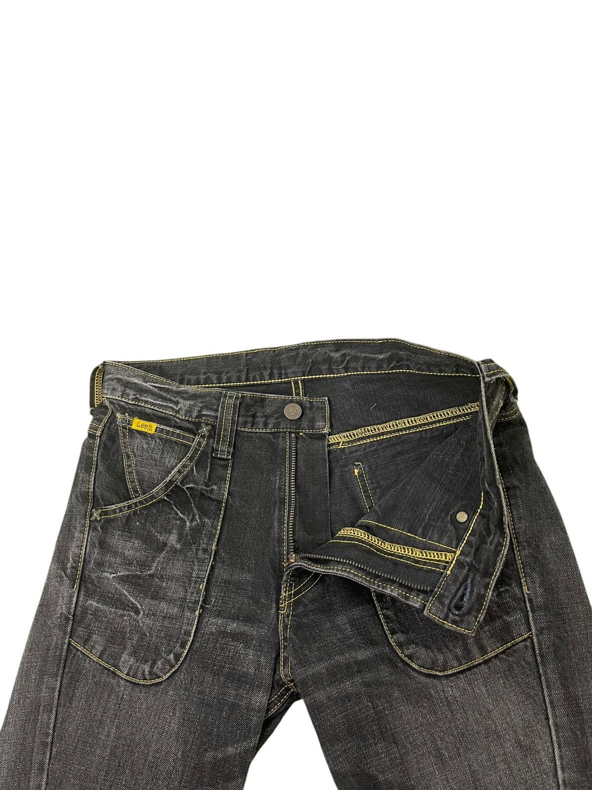 Japanese Brand Flare Jeans Lee Japan Faded Distress Boot Cut 8🟦9 Size US 30 / EU 46 - 9 Thumbnail