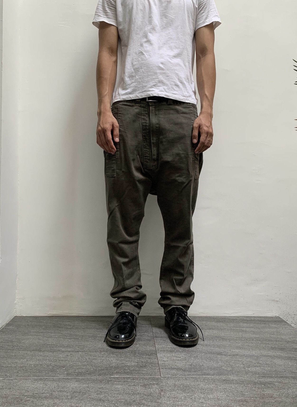 CABANE de ZUCCa × Issey Miyake Drop Crotch Washed Denim Jeans