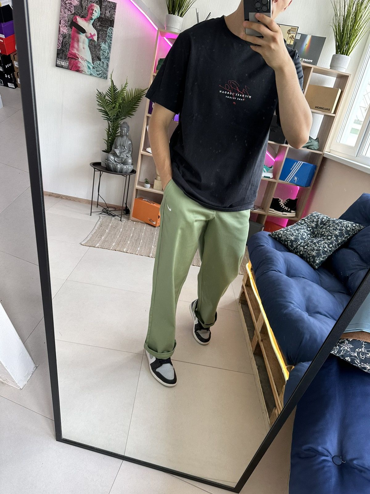 Other Nike Life El Chino Pants Oil Green Men 32 M size Size US 32 / EU 48 - 3 Thumbnail