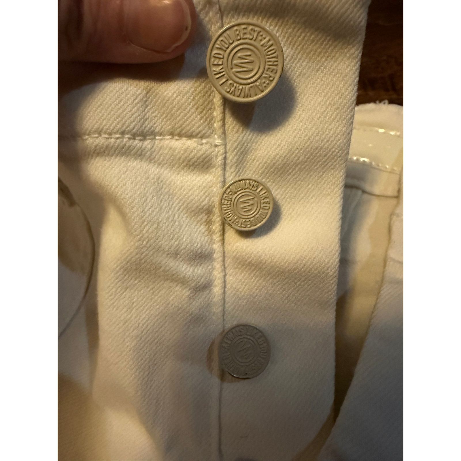 Mother Patch Pocket Private Ankle Fray size 27