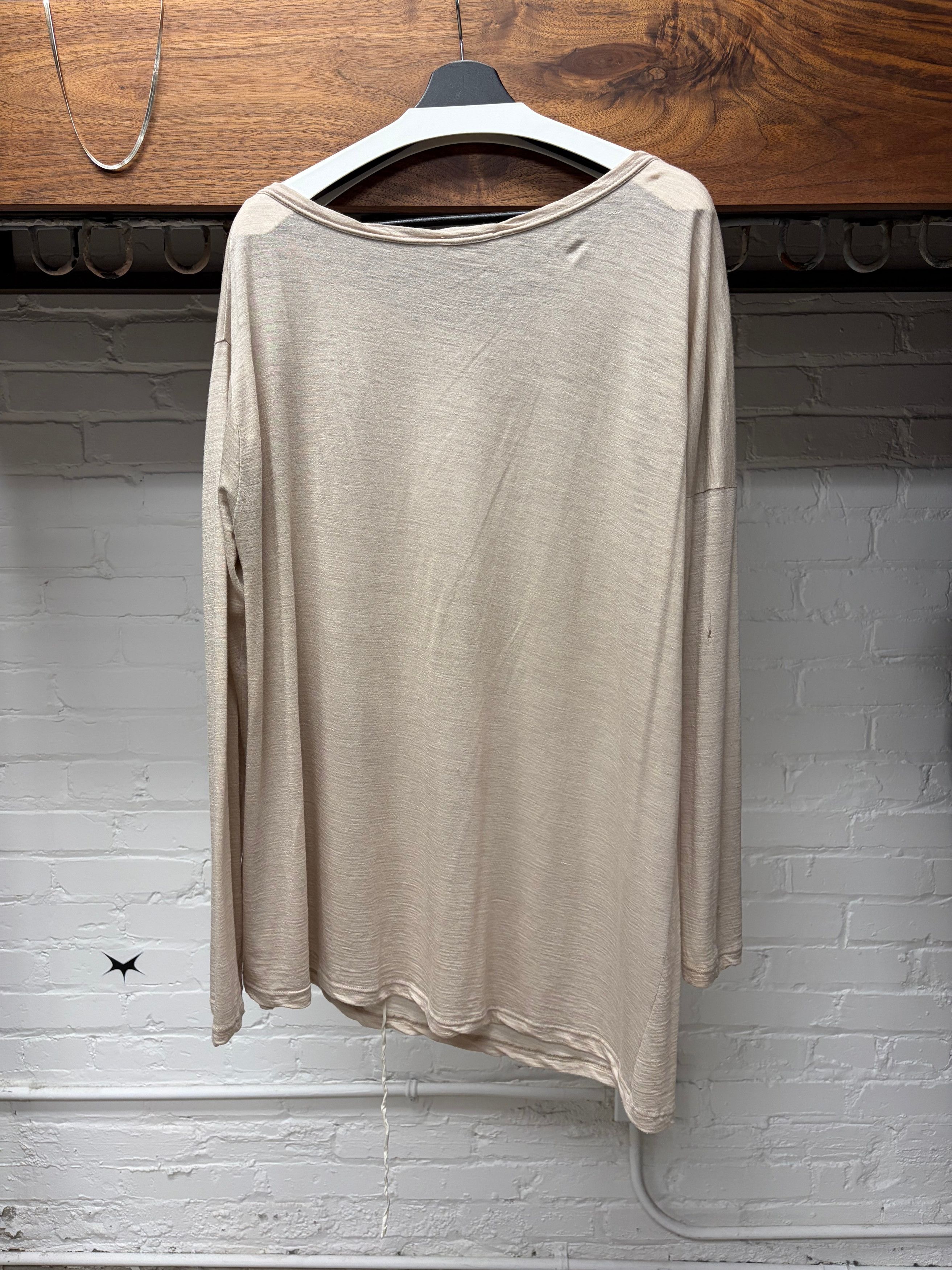 Ann Demeulemeester Ann Demeulemeester Sheer Scoop Neck Tan Brown Layering Shirt Size XS / US 0-2 / IT 36-38 - 4 Thumbnail