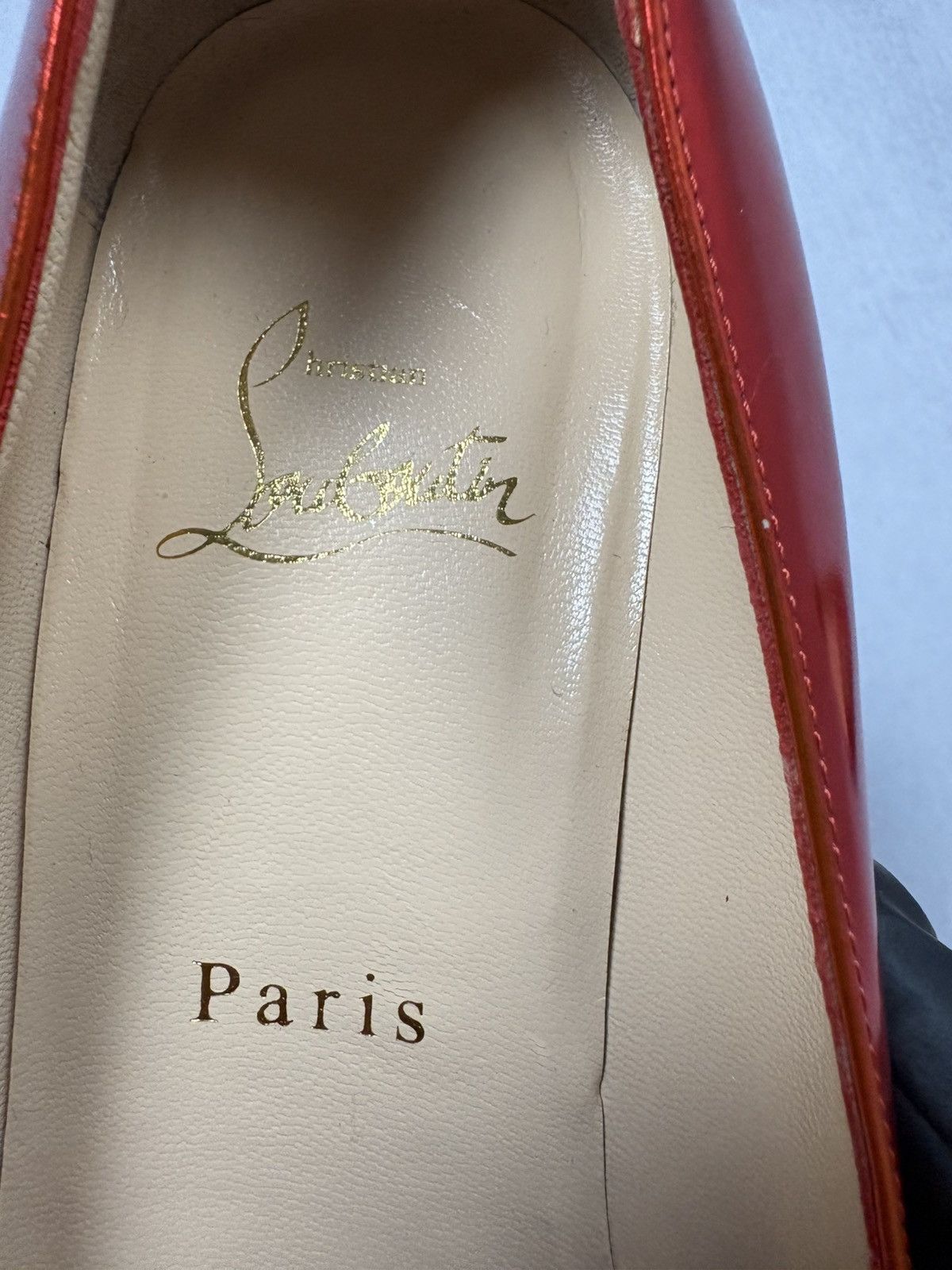 Christian Louboutin Christian Louboutin Red Metallic Peep Toe Heels Pumps Shoes Size US 9.5 / IT 39.5 - 23 Thumbnail