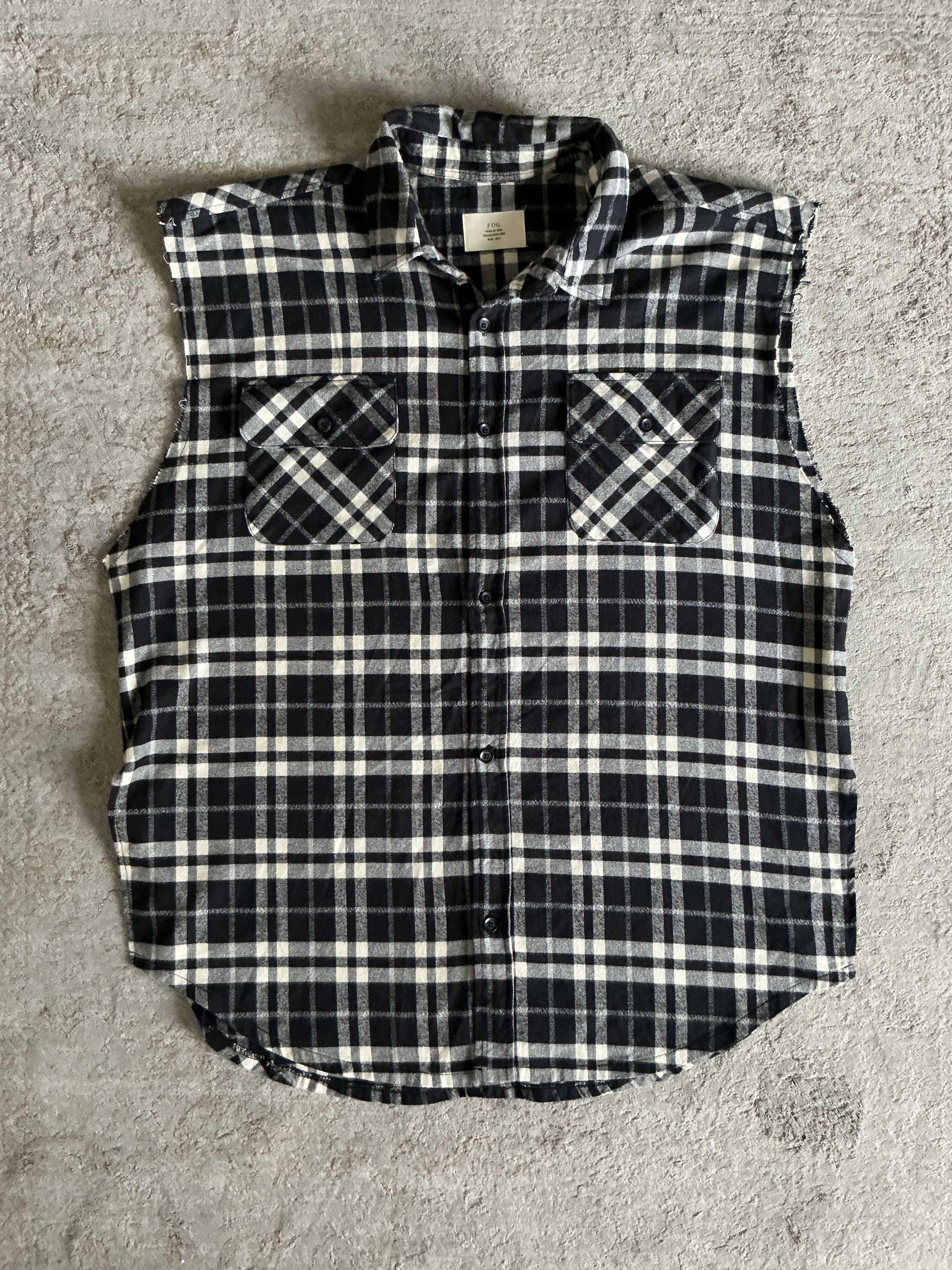 Fear of God FOG Collection two 2016-2017 sleeveless button up shirt Size US XL / EU 56 / 4 - 1 Thumbnail