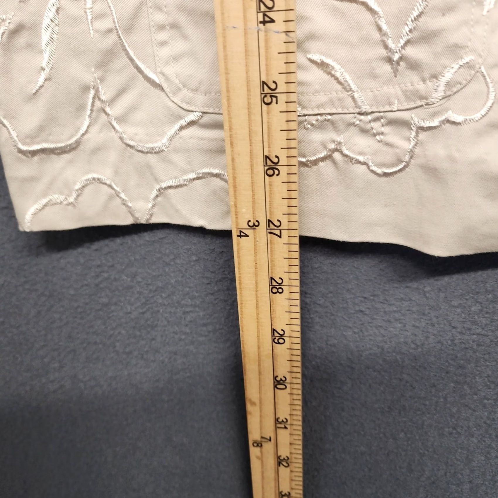Vintage Susan Graver Womens Jacket Cream Floral Embroidered Button Front Career M Size M / US 6-8 / IT 42-44 - 6 Thumbnail