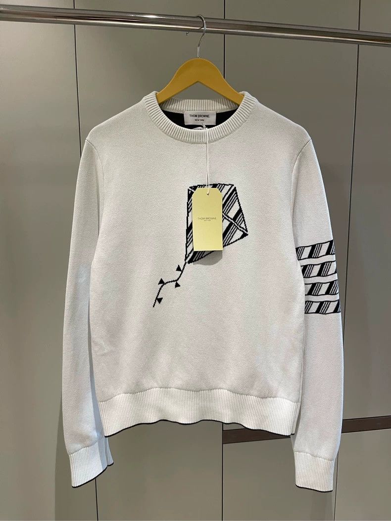 Thom Browne Thom browne White show kite round-neck sweater 2504-Nextarr Size US S / EU 44-46 / 1 - 1 Thumbnail