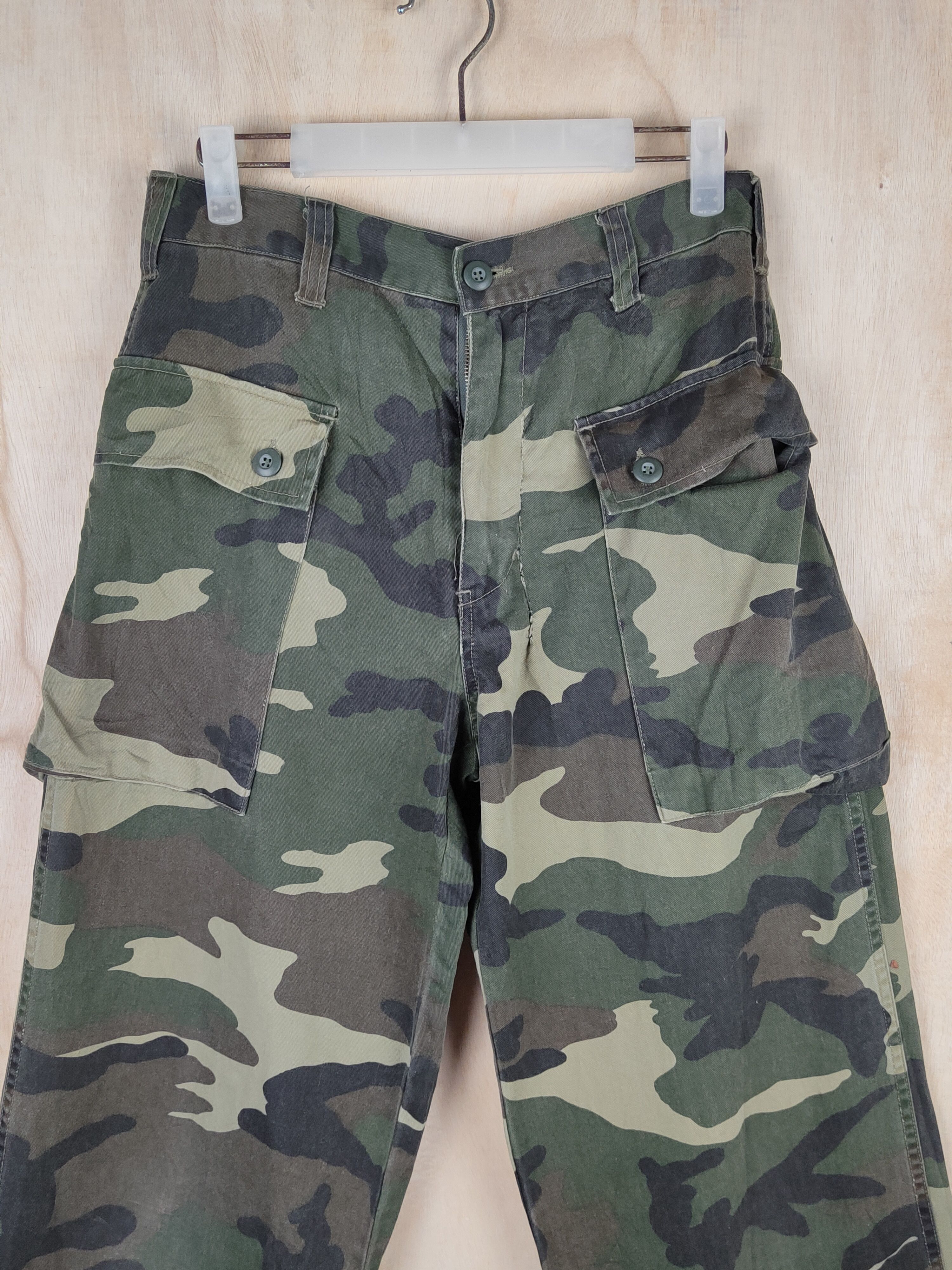 Japanese Brand Oak Pointe Camo Multipocket Tactical Cargo Pants #S2440 Size US 29 - 2 Thumbnail