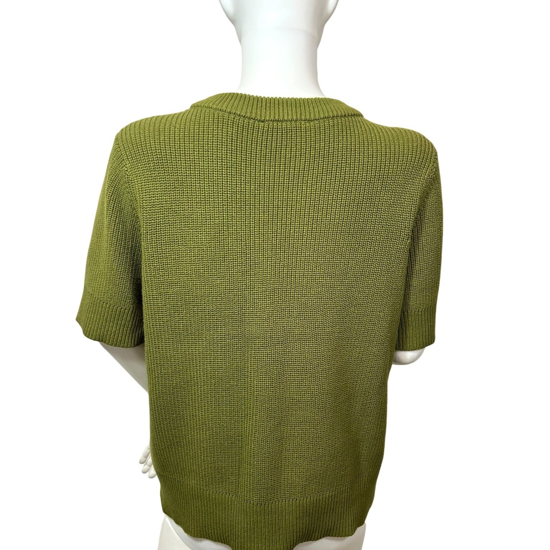 Michael Kors Michael Kors Green Sweater L Short Sleeve Crewneck Ribbed Go Size L / US 10 / IT 46 - 3 Thumbnail
