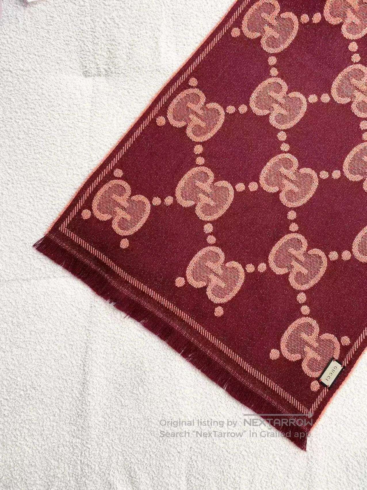 Gucci Guicci The old flower is full of printed wool scarves| Size ONE SIZE - 4 Thumbnail