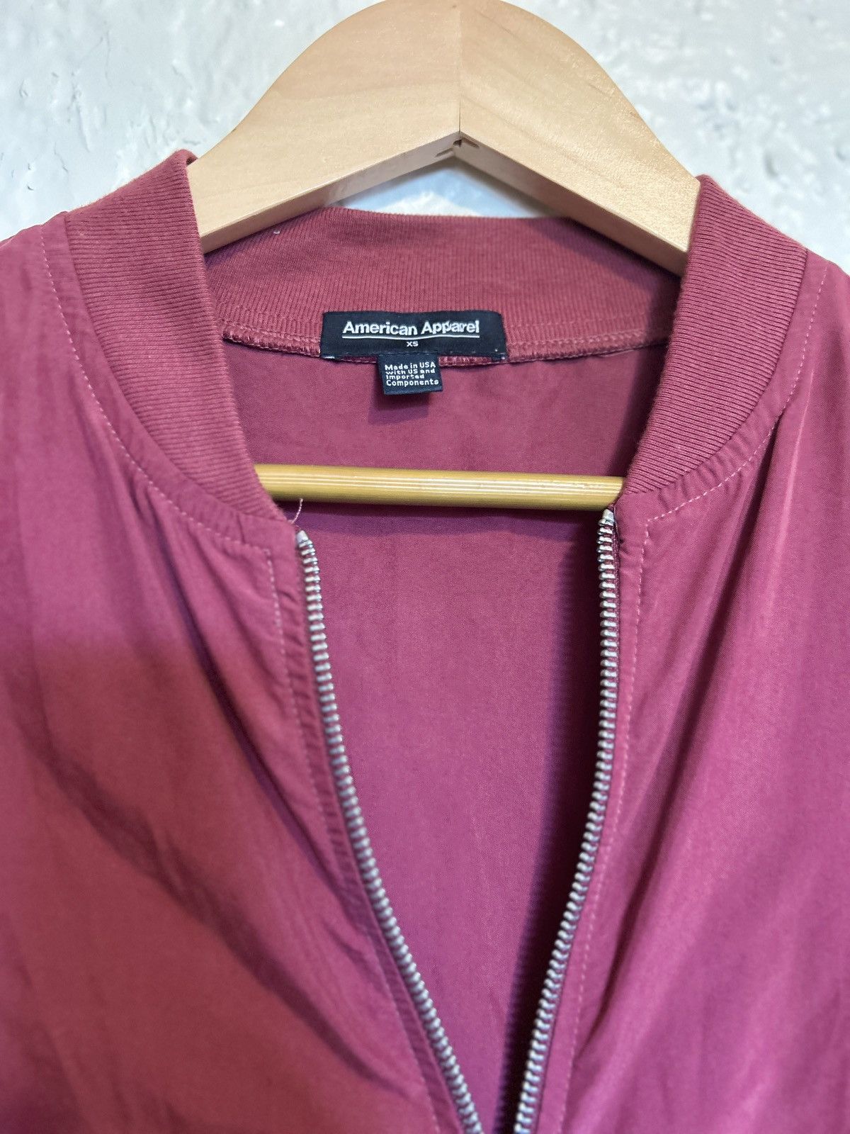 American Apparel Red bomber jacket XS Size XS / US 0-2 / IT 36-38 - 6 Thumbnail