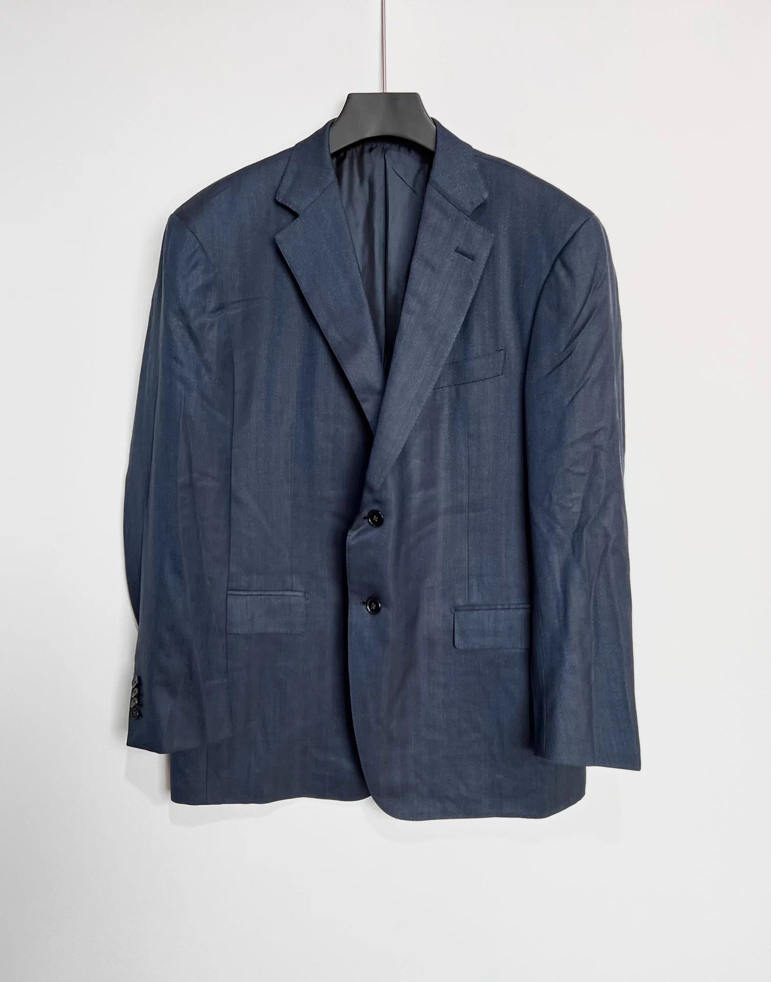 Ermenegildo Zegna Zegna Silk Wool Blazer 54 Navy 95% Condition Size 54R - 1 Thumbnail