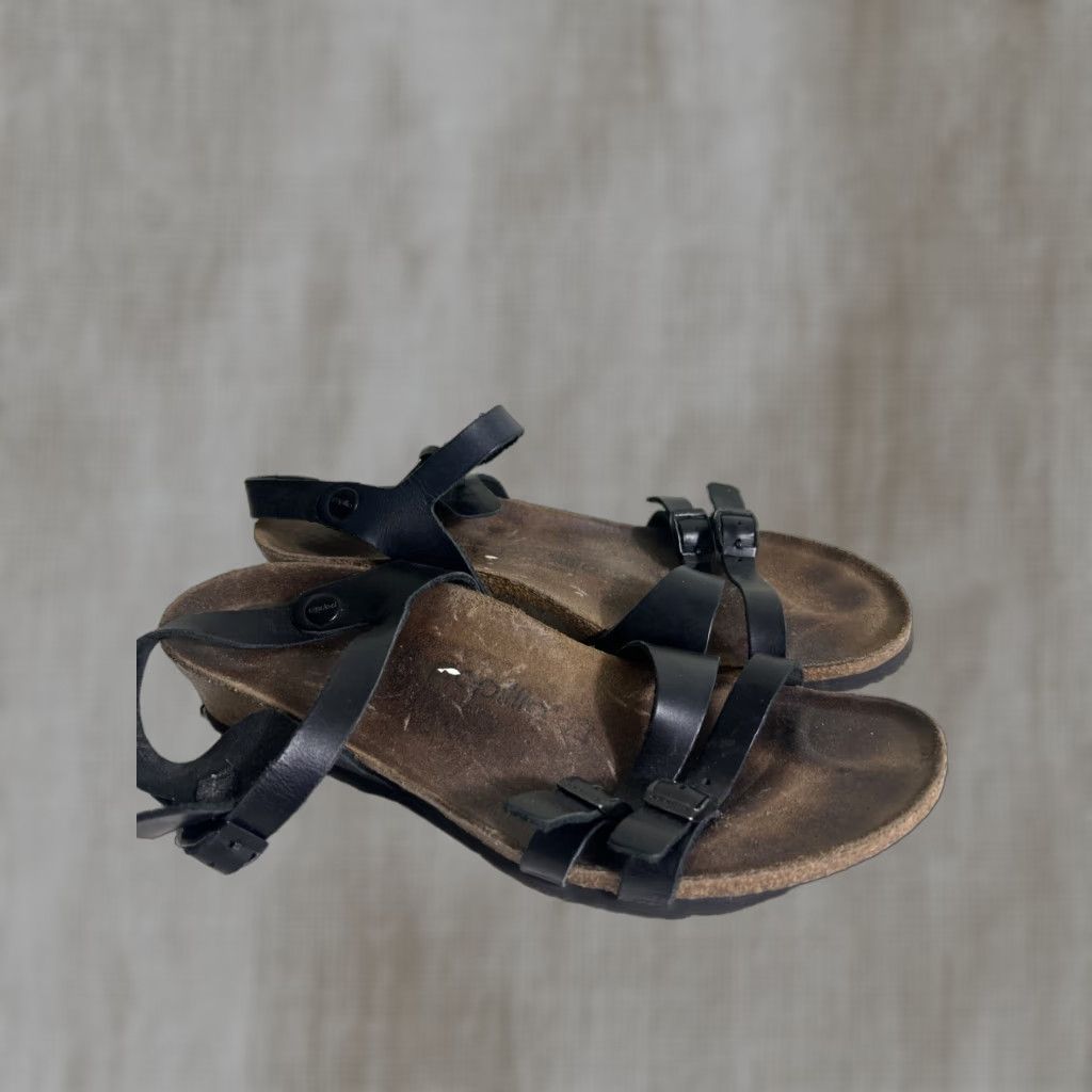 Birkenstock Birkenstock Papillio Birko Flor LANA Sandal Women 42 11-11.5 Black Ankle Strap Strappy Leather Upper Metal Theme Size US 11.5 / IT 41.5 - 1 Thumbnail