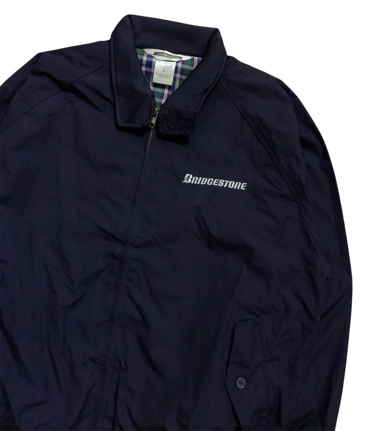 Vintage Vintage Japanese Bridgestone Navy Jacket Size US L / EU 52-54 / 3 - 4 Thumbnail